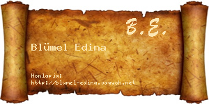 Blümel Edina névjegykártya