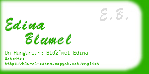 edina blumel business card